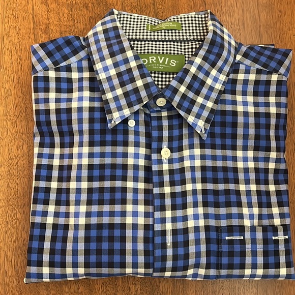 ORVIS Long Sleeve Button Down Flannel Check Shirt Men's Size L /eaa404848